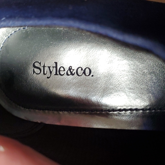 Style & Co Webb Blue Hidden Platform Stiletto Stretch Booties. - Picture 10 of 12